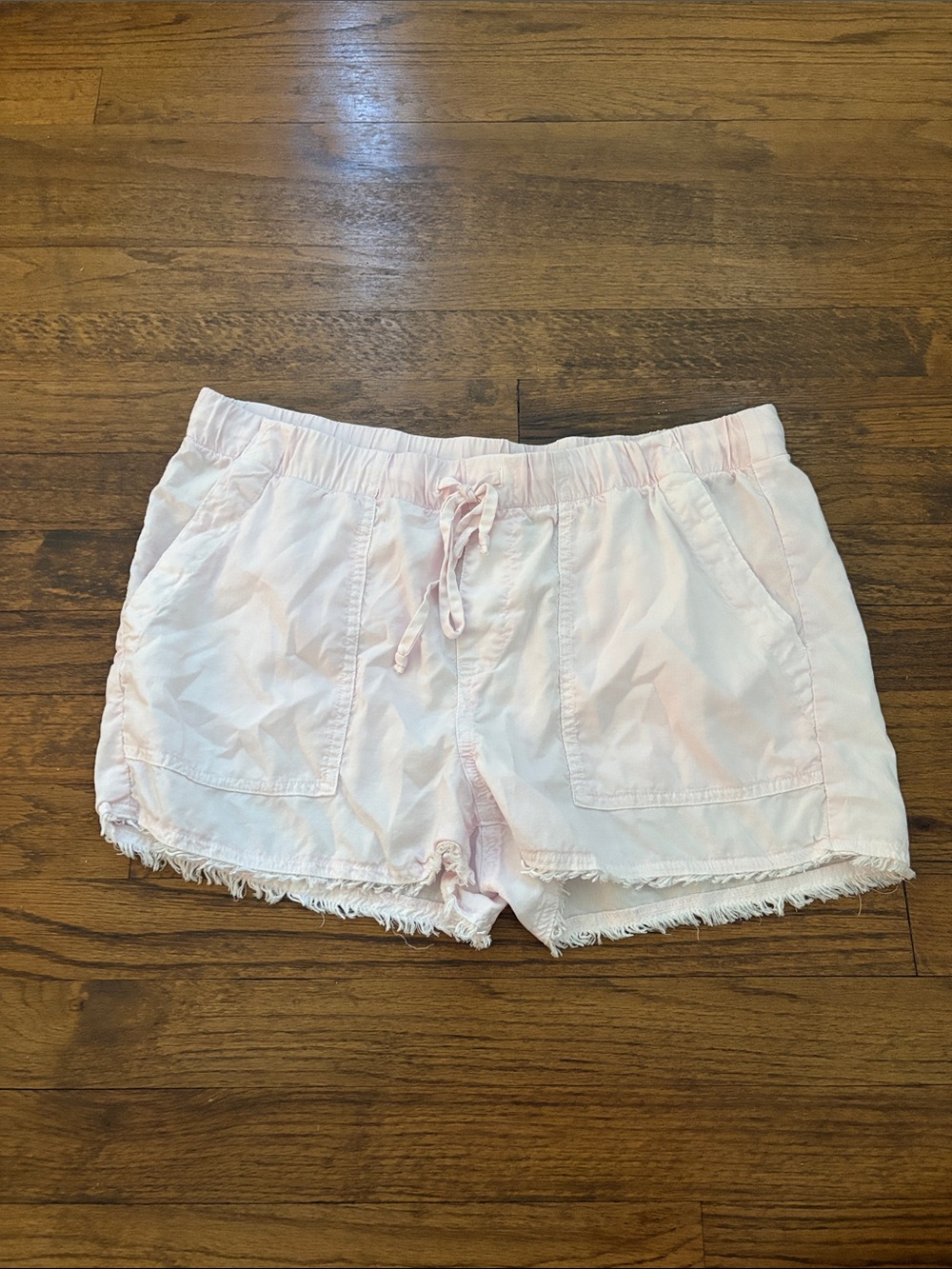 Bella Dahl Pale Pink High-Waist Drawstring Shorts